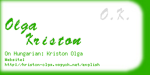 olga kriston business card